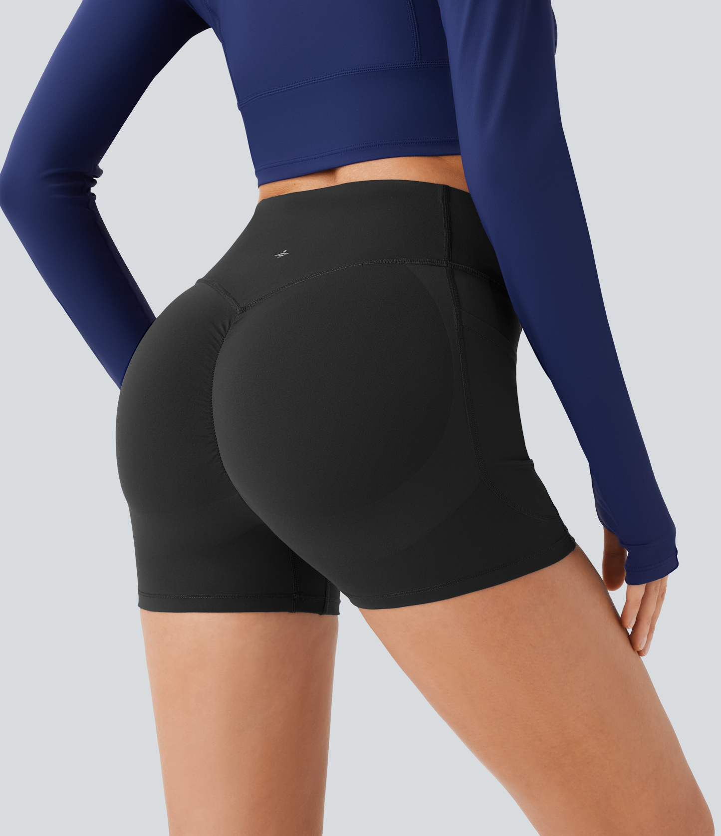 SoCinched High Waisted Scrunch Butt Lifting Tummy Control Pocket Shaping Workout Biker Shorts 3''