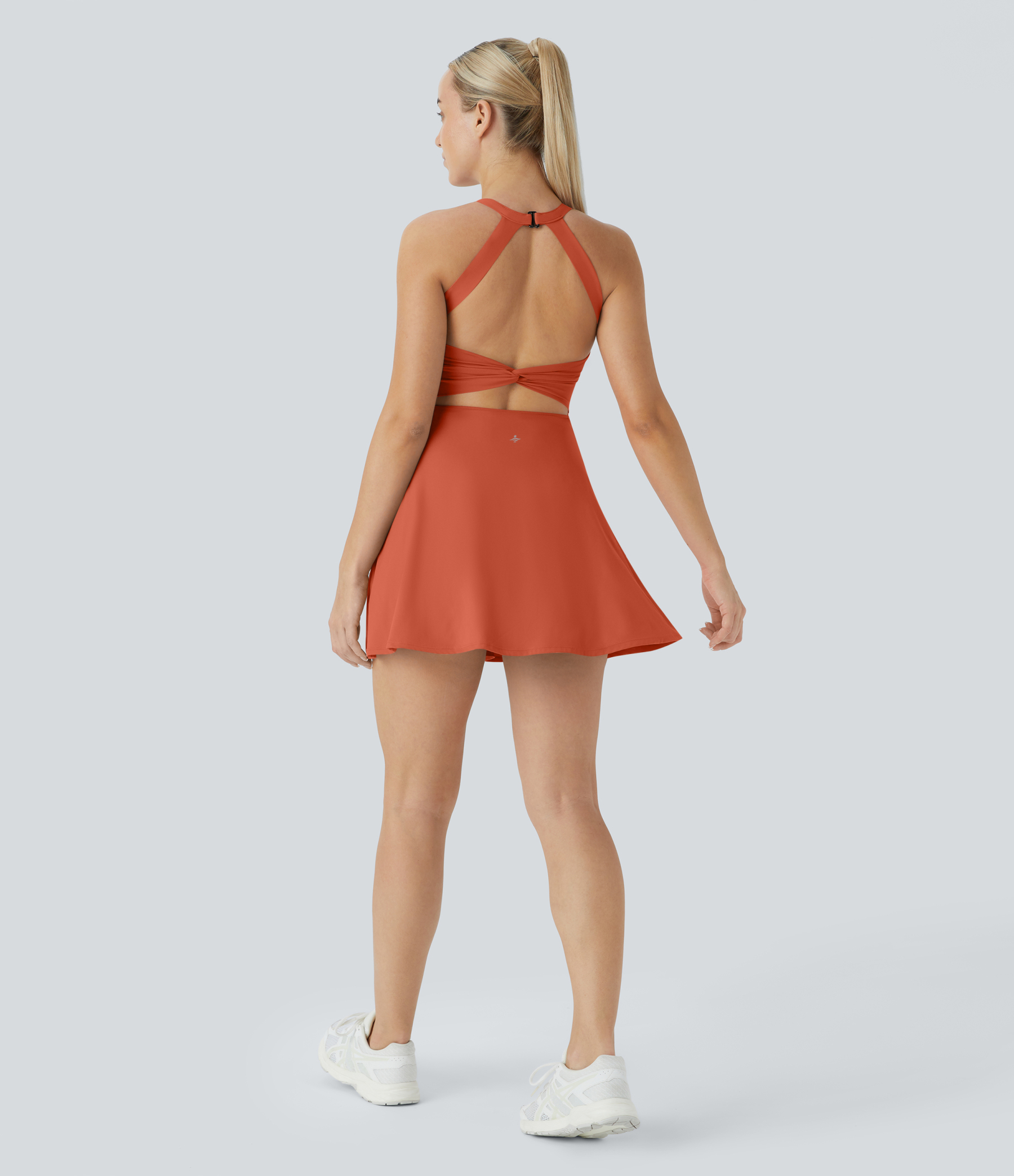 Airy Backless Twisted Cool Touch Dance Active Dress-Easy Peezy Edition