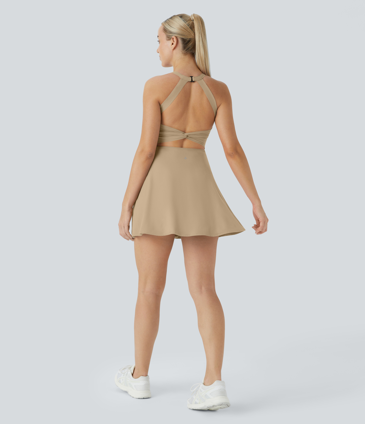 Airy Backless Twisted Cool Touch Dance Active Dress-Easy Peezy Edition