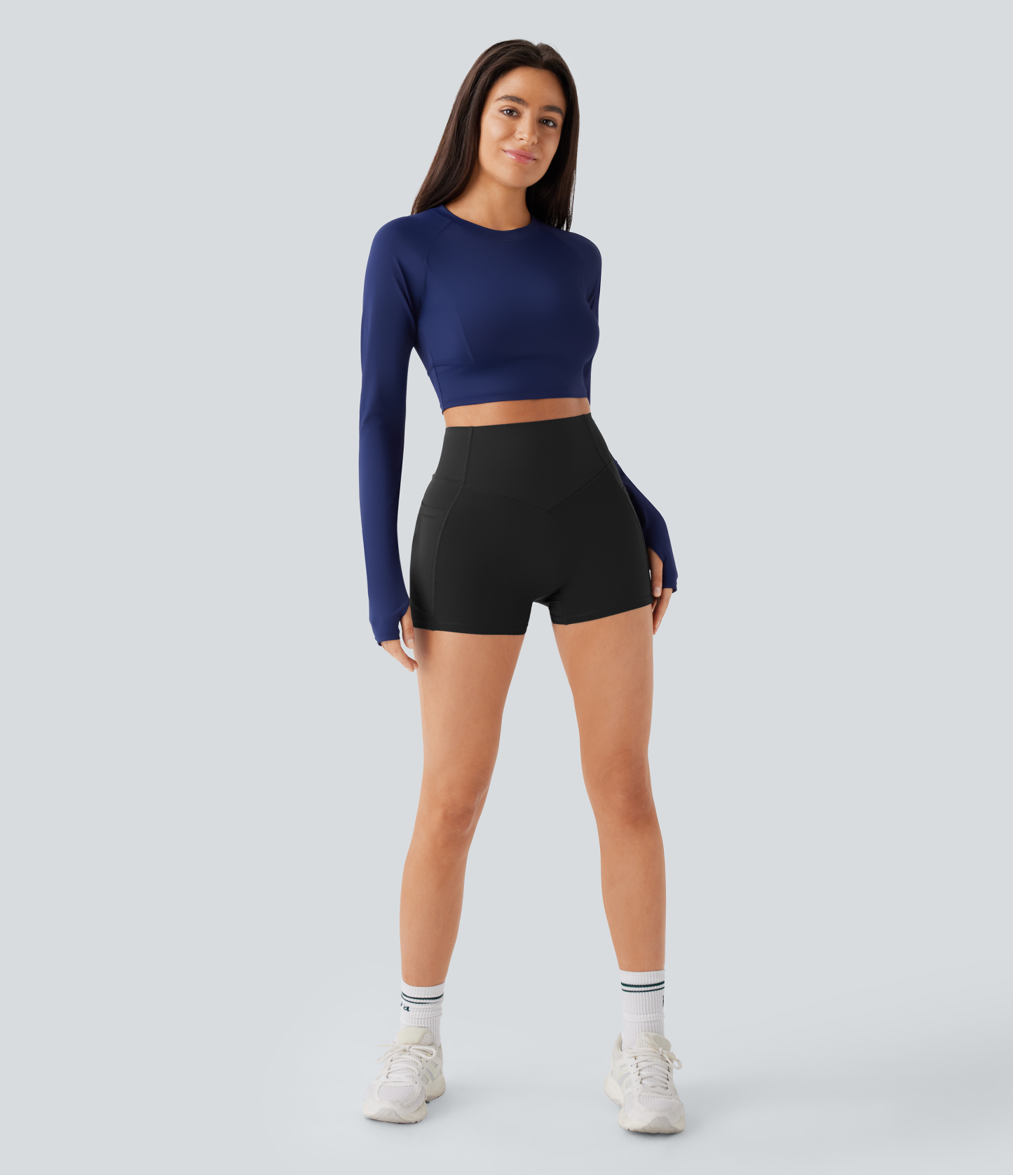 SoCinched High Waisted Scrunch Butt Lifting Tummy Control Pocket Shaping Workout Biker Shorts 3''