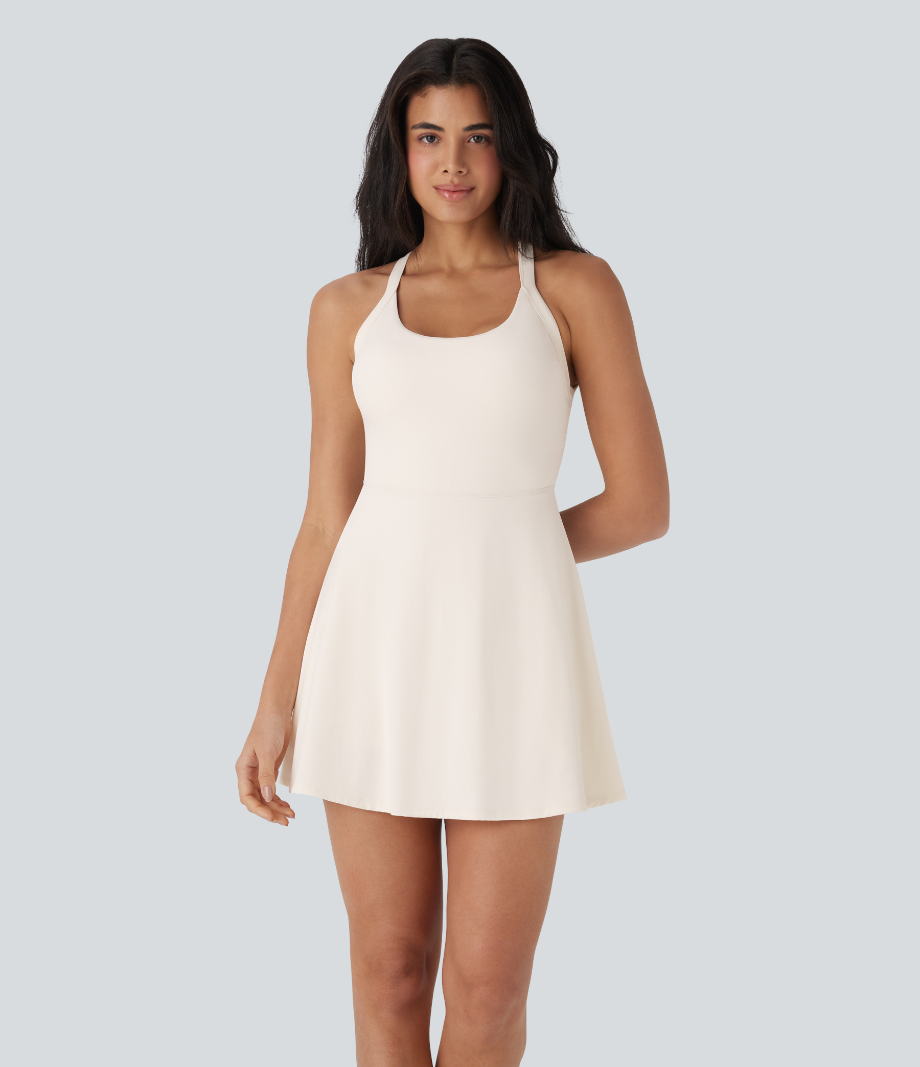 Airy Backless Twisted Cool Touch Dance Active Dress-Easy Peezy Edition