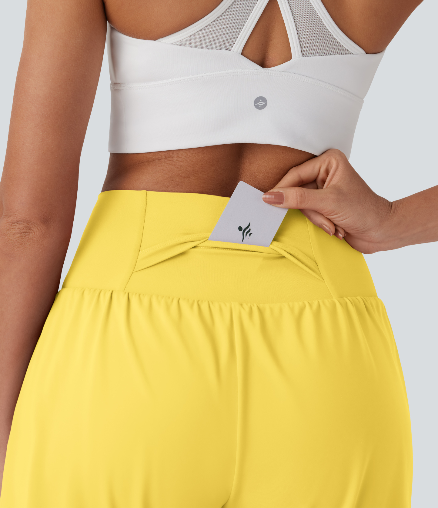 Airy Super High Waisted 2-in-1 Cool Touch Yoga Shorts 7" with Pockets