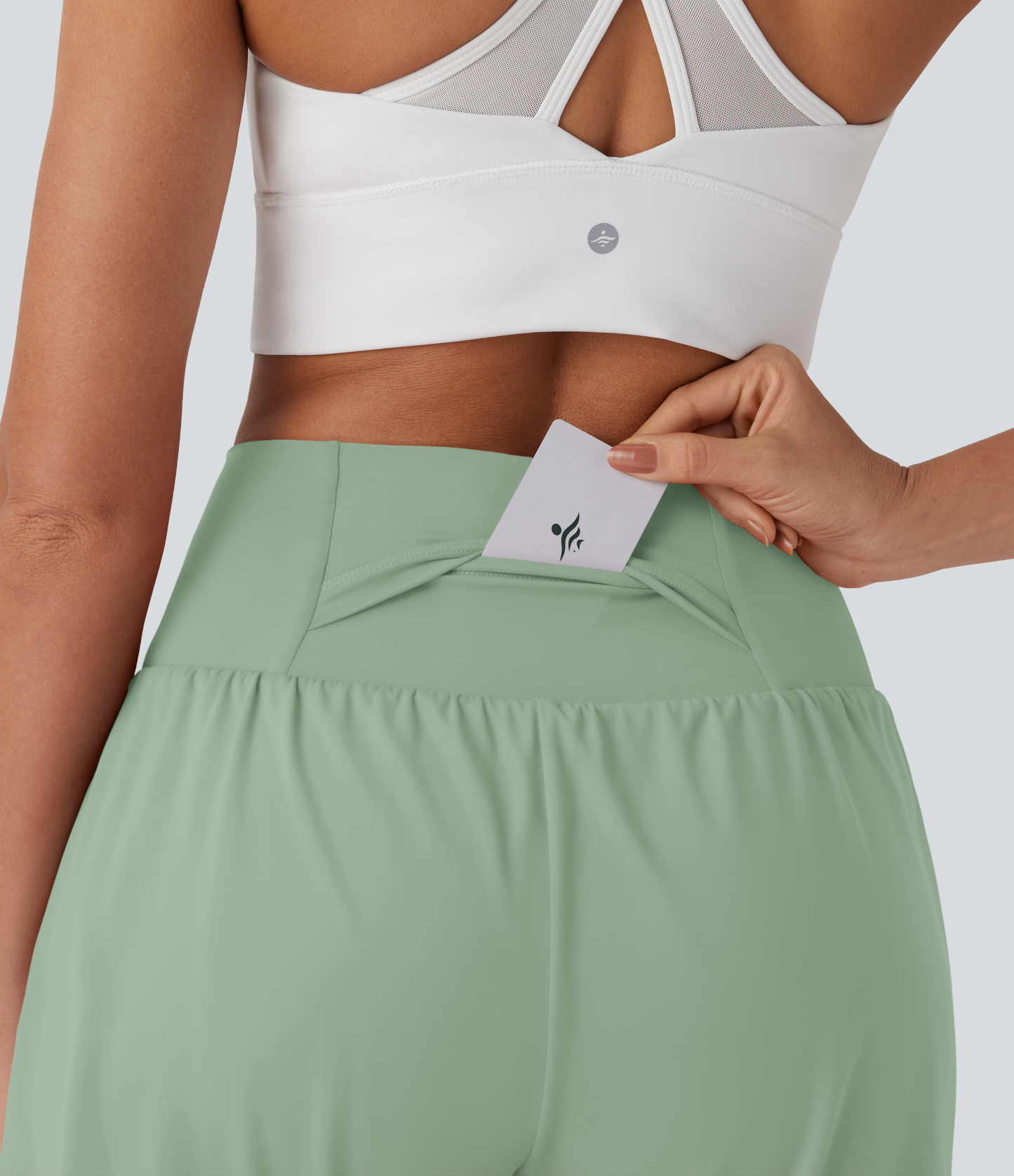 Airy Super High Waisted 2-in-1 Cool Touch Yoga Shorts 7" with Pockets