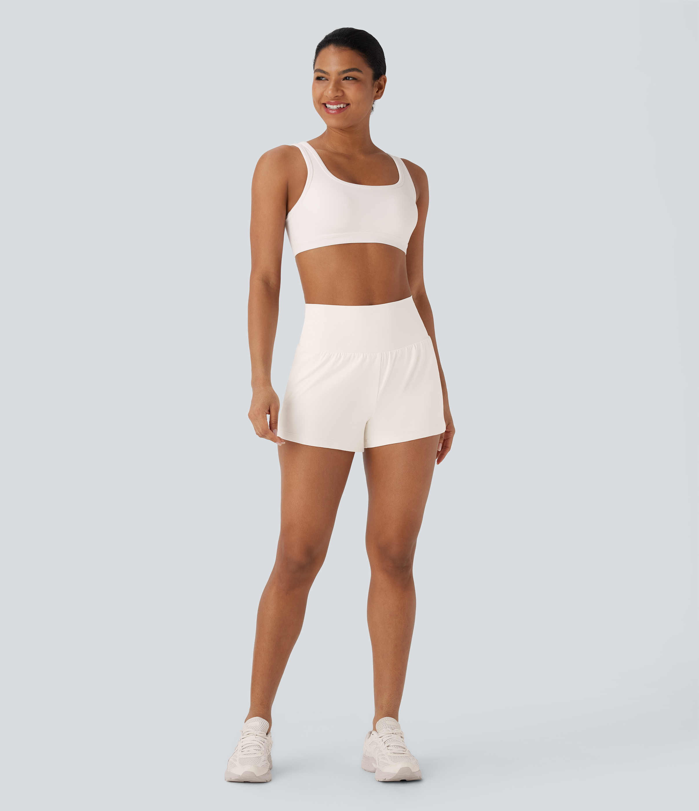 Airy Super High Waisted Cool Touch Yoga Shorts with Pockets