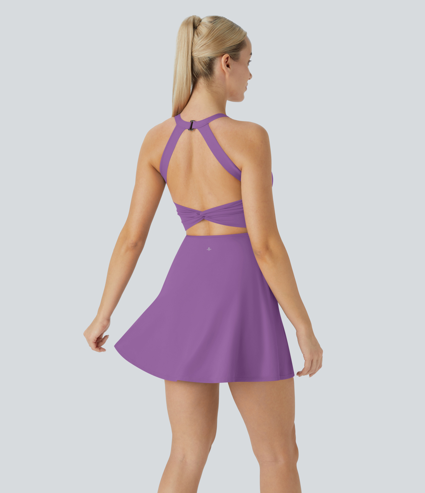 Airy Backless Twisted Cool Touch Dance Active Dress-Easy Peezy Edition