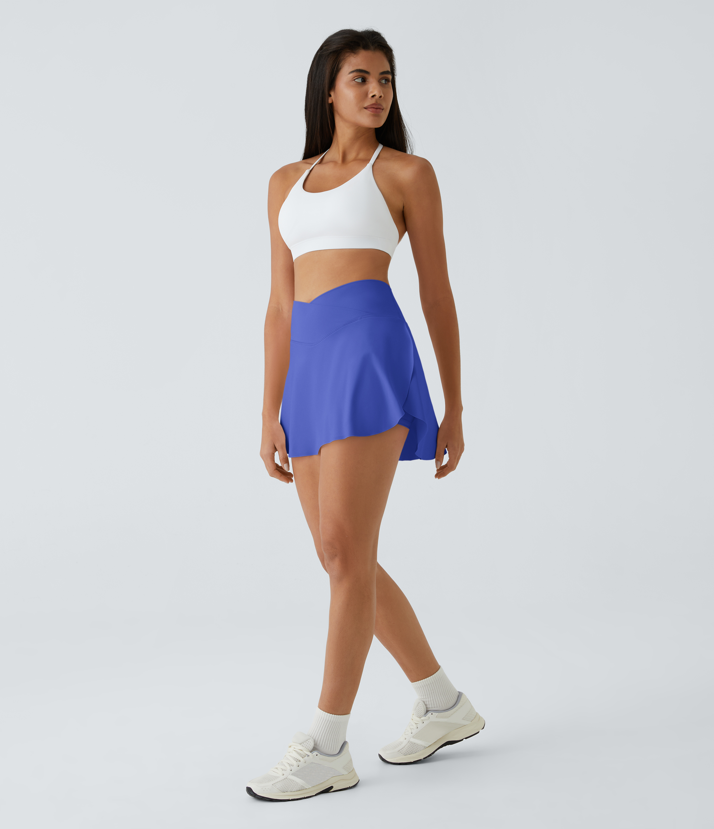 Airy Crossover Pocket 2-in-1 Cool Touch Tennis Skirt-Lucid-Longer Length-UPF50+