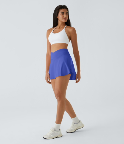 Airy Crossover Pocket 2-in-1 Cool Touch Tennis Skirt-Lucid-Longer Length-UPF50+