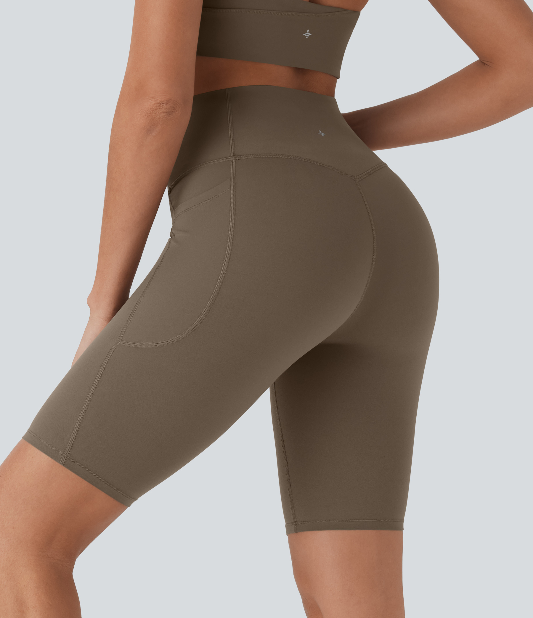 SoCinched High Waisted Tummy Control Pocket Shaping Training Biker Shorts 9''