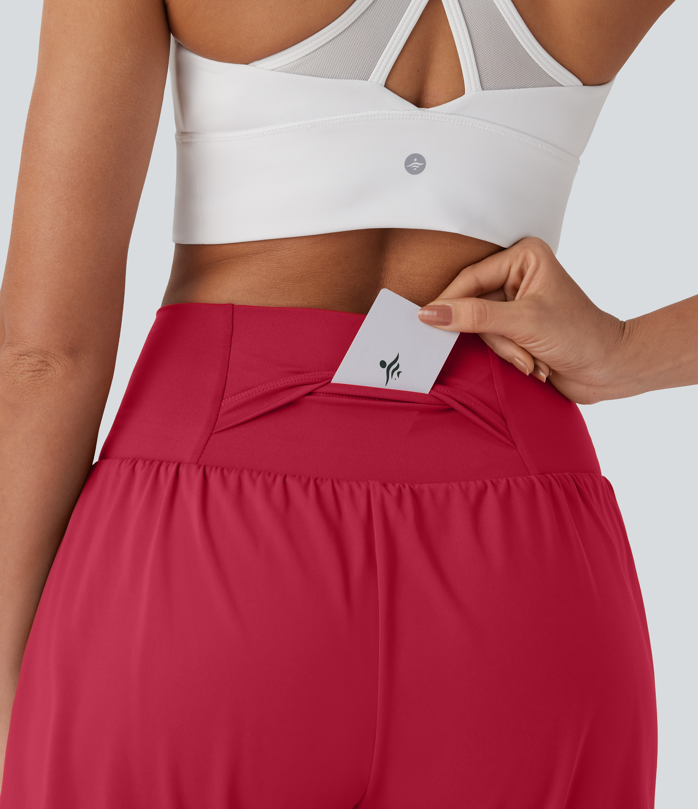 Airy Super High Waisted 2-in-1 Cool Touch Yoga Shorts 7" with Pockets