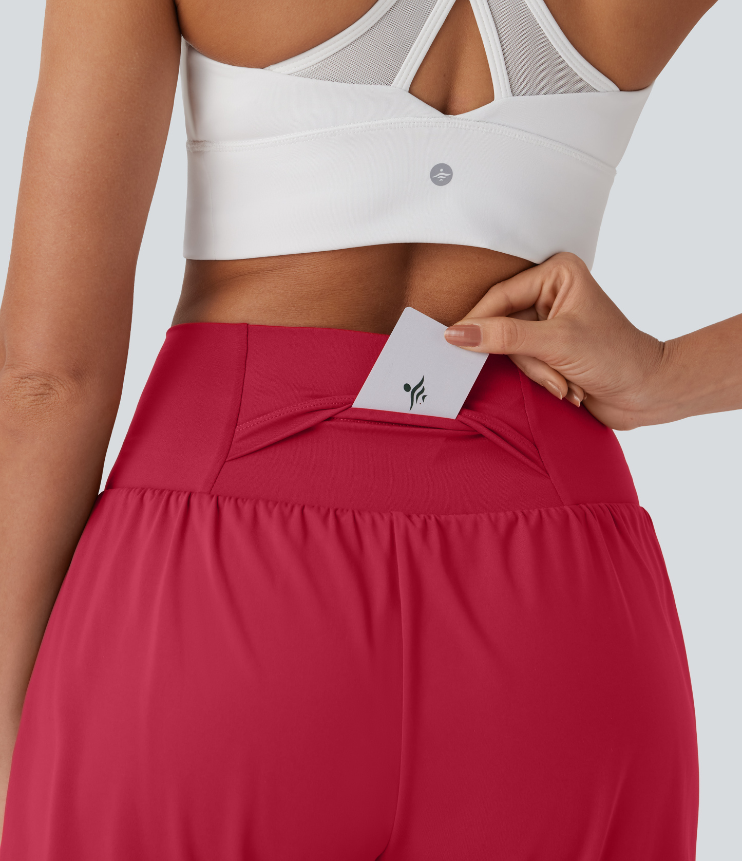 Airy Super High Waisted 2-in-1 Cool Touch Yoga Shorts 7" with Pockets