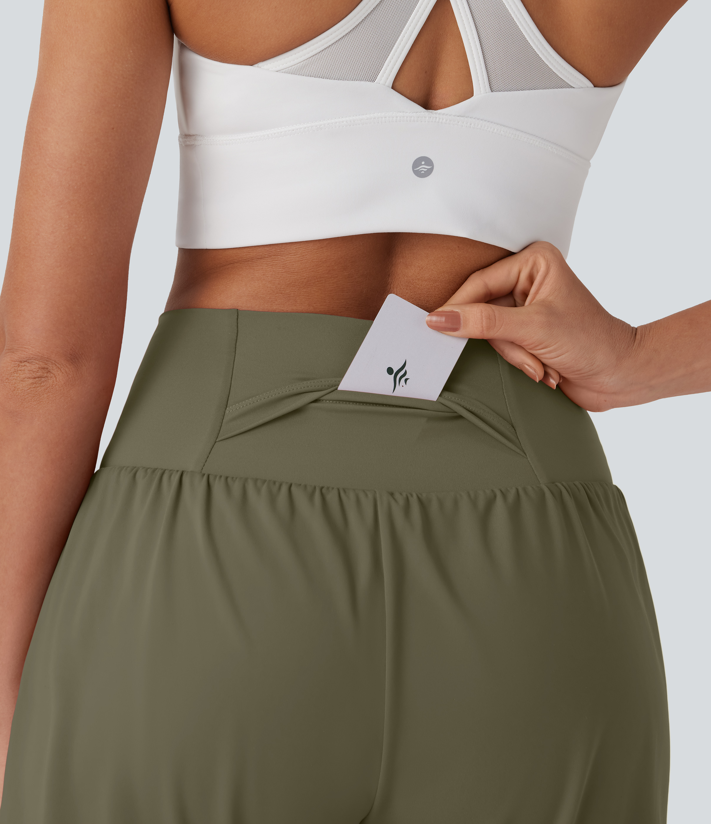 Airy Super High Waisted 2-in-1 Cool Touch Yoga Shorts 7" with Pockets