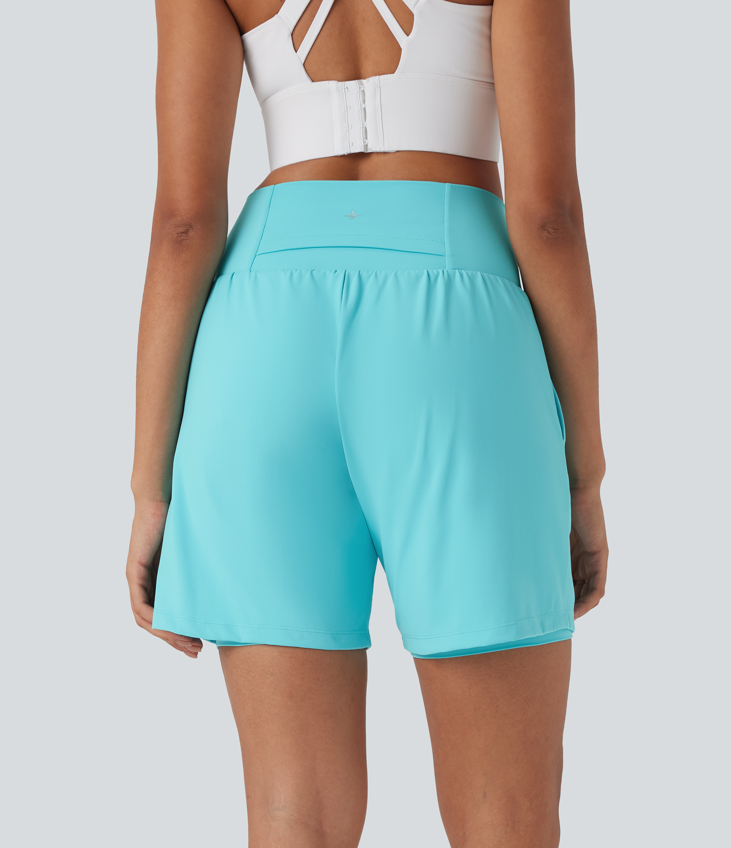 Airy Super High Waisted 2-in-1 Cool Touch Yoga Shorts 7" with Pockets