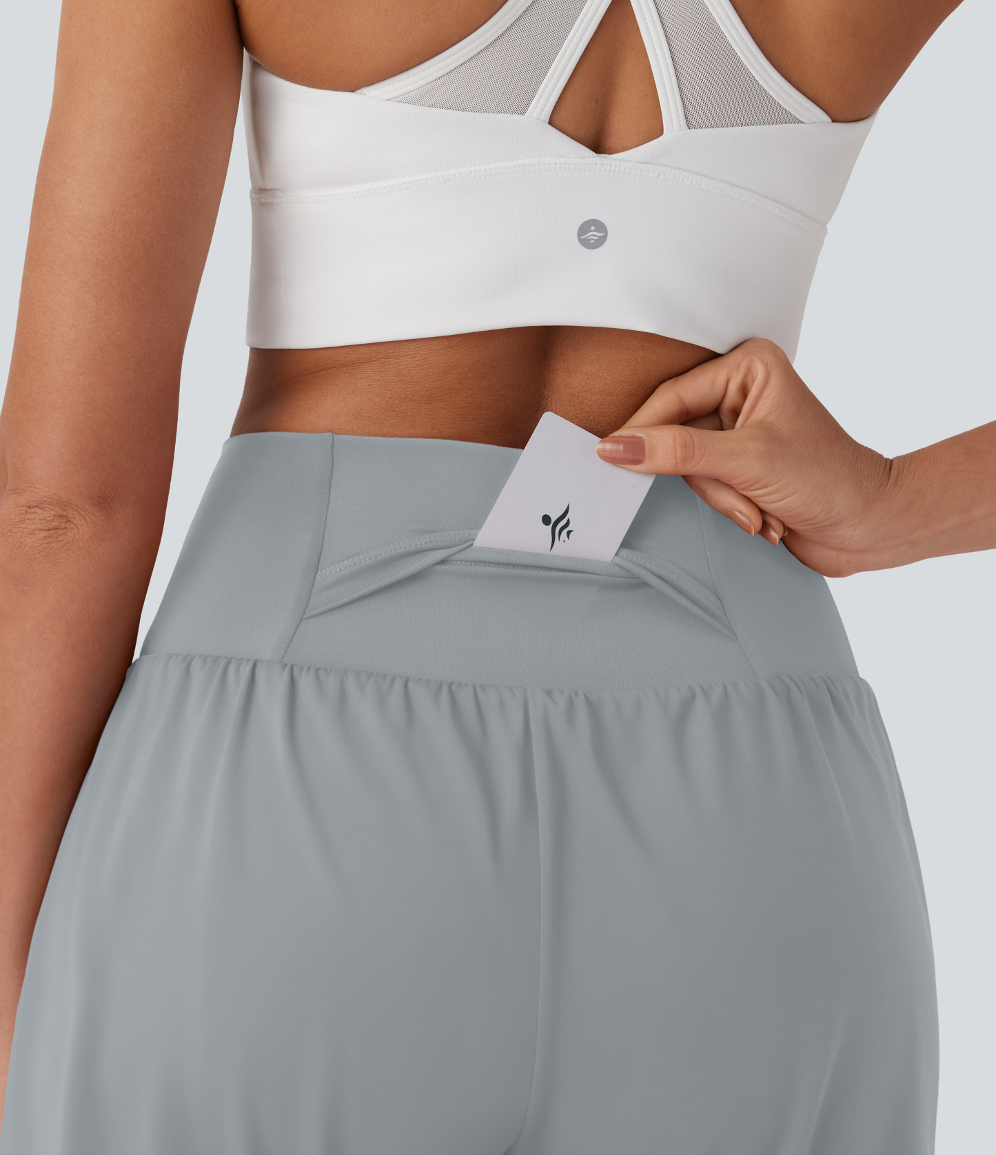 Airy Super High Waisted 2-in-1 Cool Touch Yoga Shorts 7" with Pockets