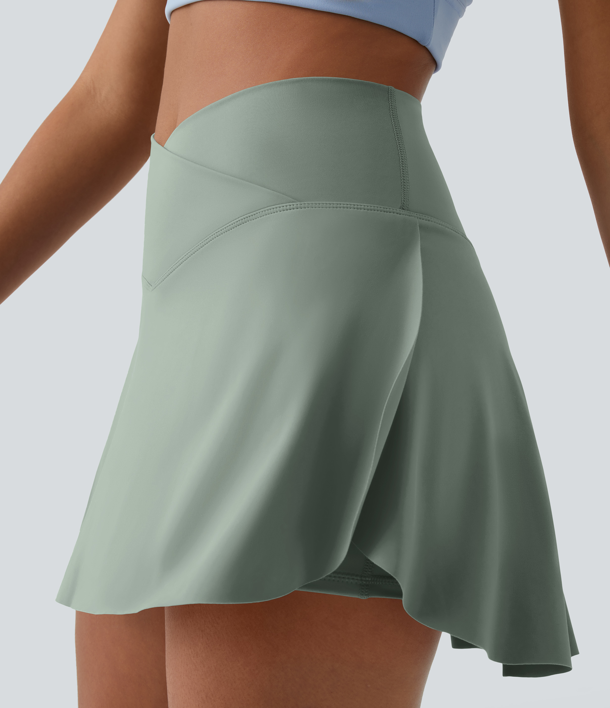 Airy Crossover 2-in-1 Side Pocket Cool Touch Mini Tennis Skirt-Lucid-UPF50+