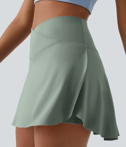 Airy Crossover 2-in-1 Side Pocket Cool Touch Mini Tennis Skirt-Lucid-UPF50+