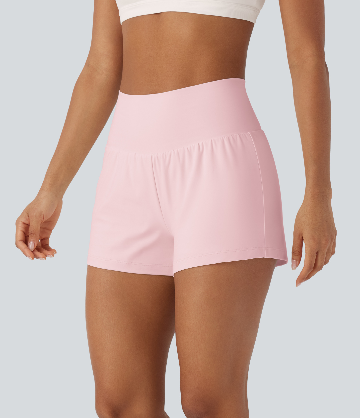 Airy Super High Waisted Cool Touch Yoga Shorts with Pockets