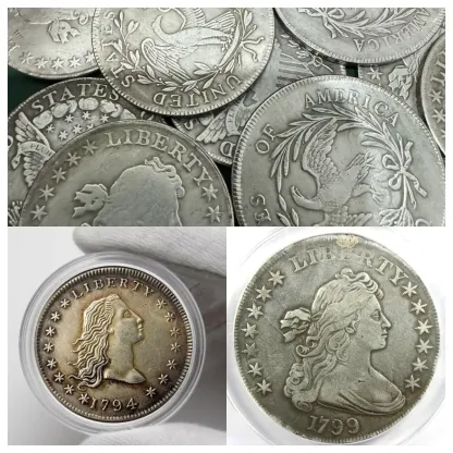 Last 20 sets!!! Hot Sale America's First 1794 Liberty Flowing Hair  Dollar Silver