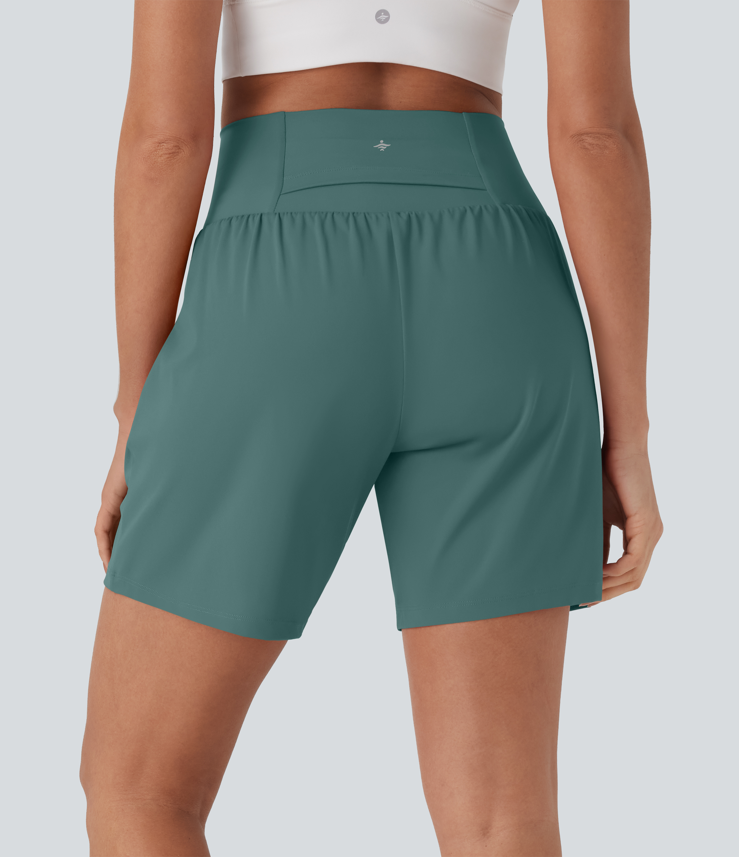 Airy Super High Waisted 2-in-1 Cool Touch Yoga Shorts 7" with Pockets