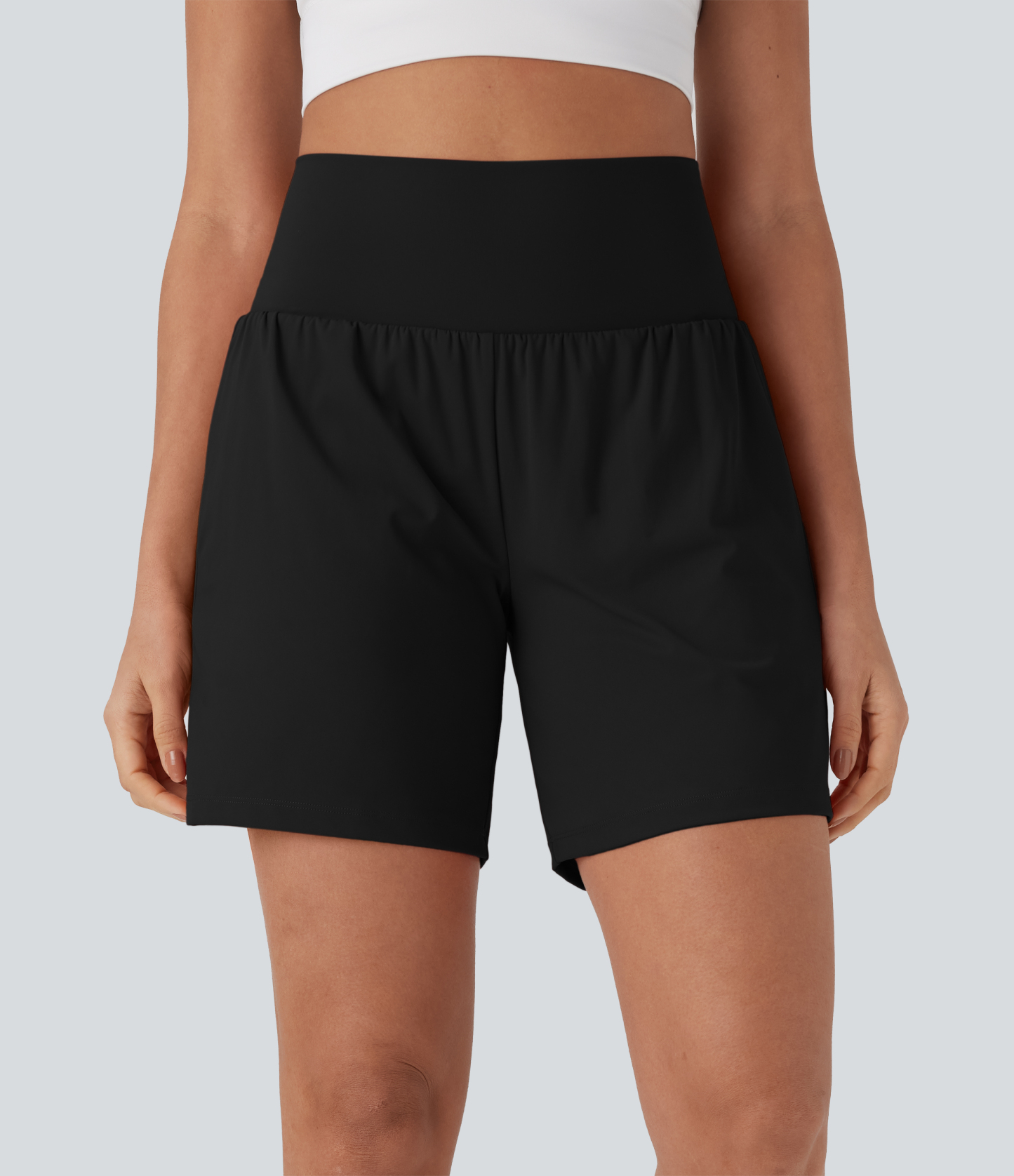 Airy Super High Waisted 2-in-1 Cool Touch Yoga Shorts 7" with Pockets