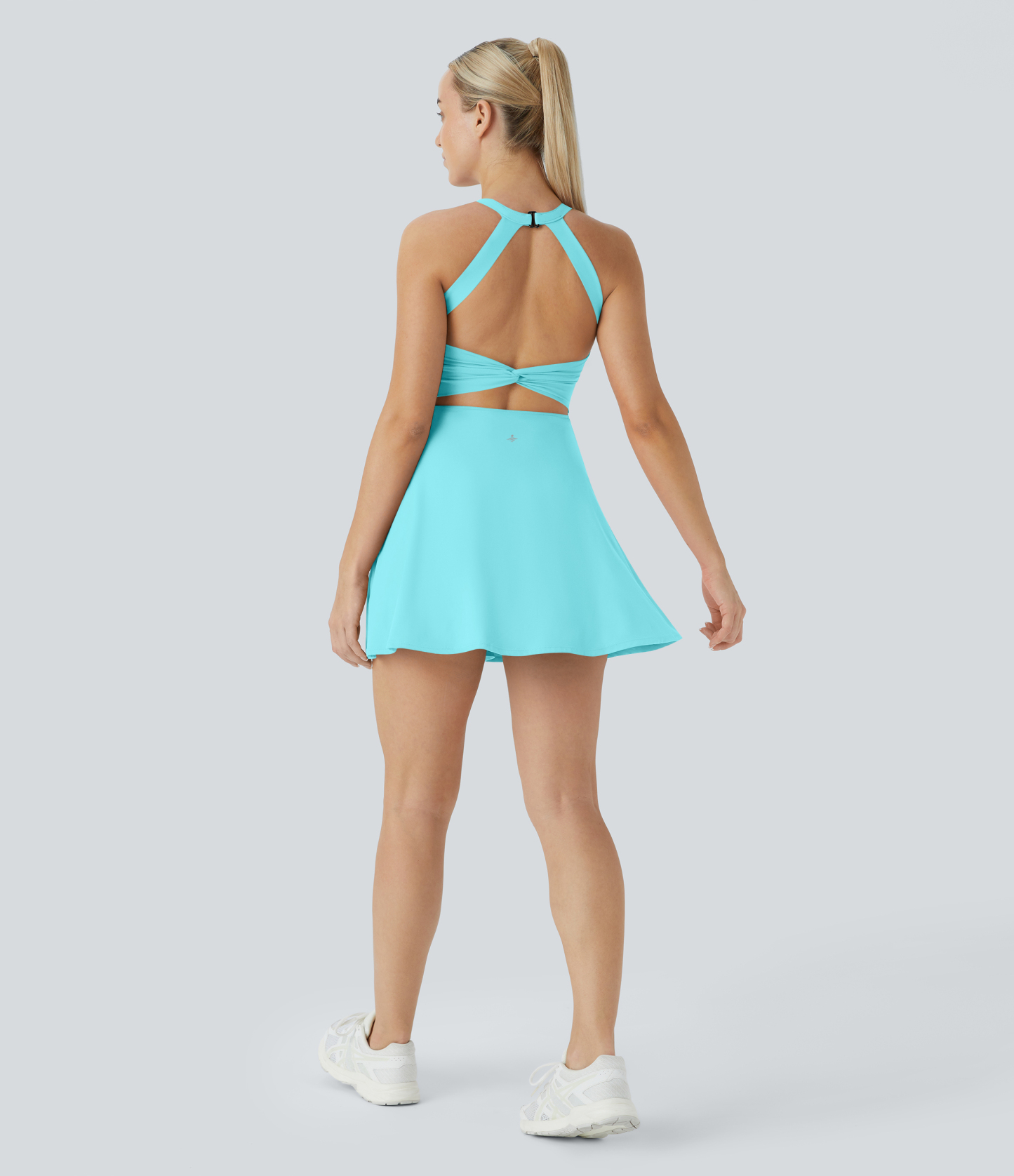 Airy Backless Twisted Cool Touch Dance Active Dress-Easy Peezy Edition