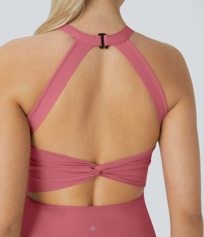 Airy Backless Twisted Cool Touch Dance Active Dress-Easy Peezy Edition