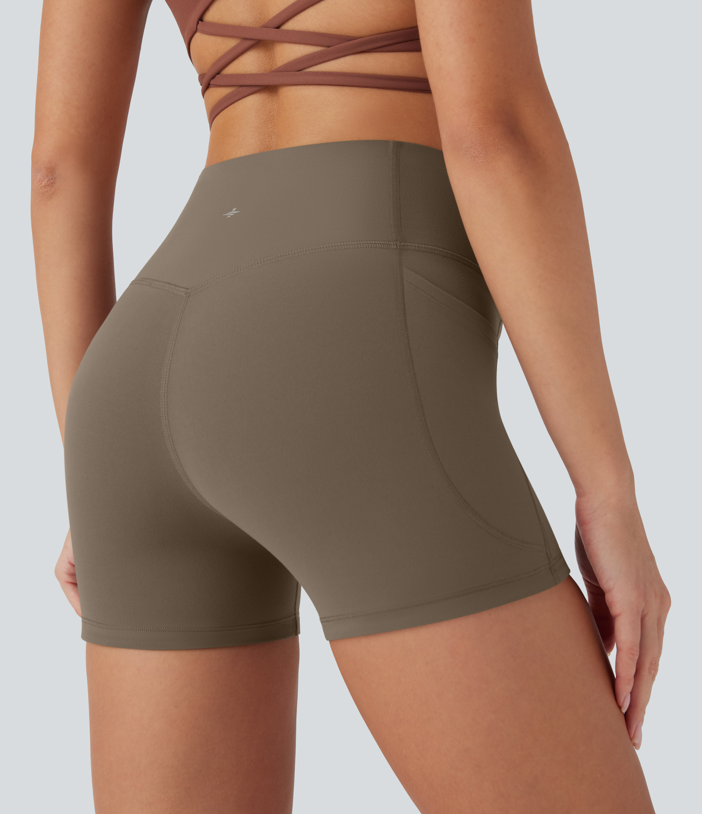 SoCinched High Waisted Tummy Control Pocket Shaping Training Biker Shorts 3''