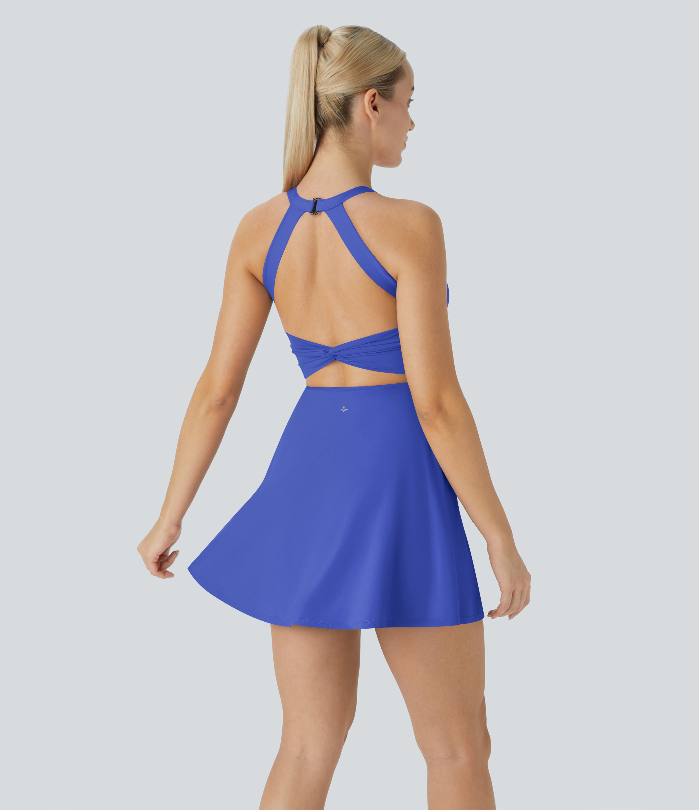 Airy Backless Twisted Cool Touch Dance Active Dress-Easy Peezy Edition
