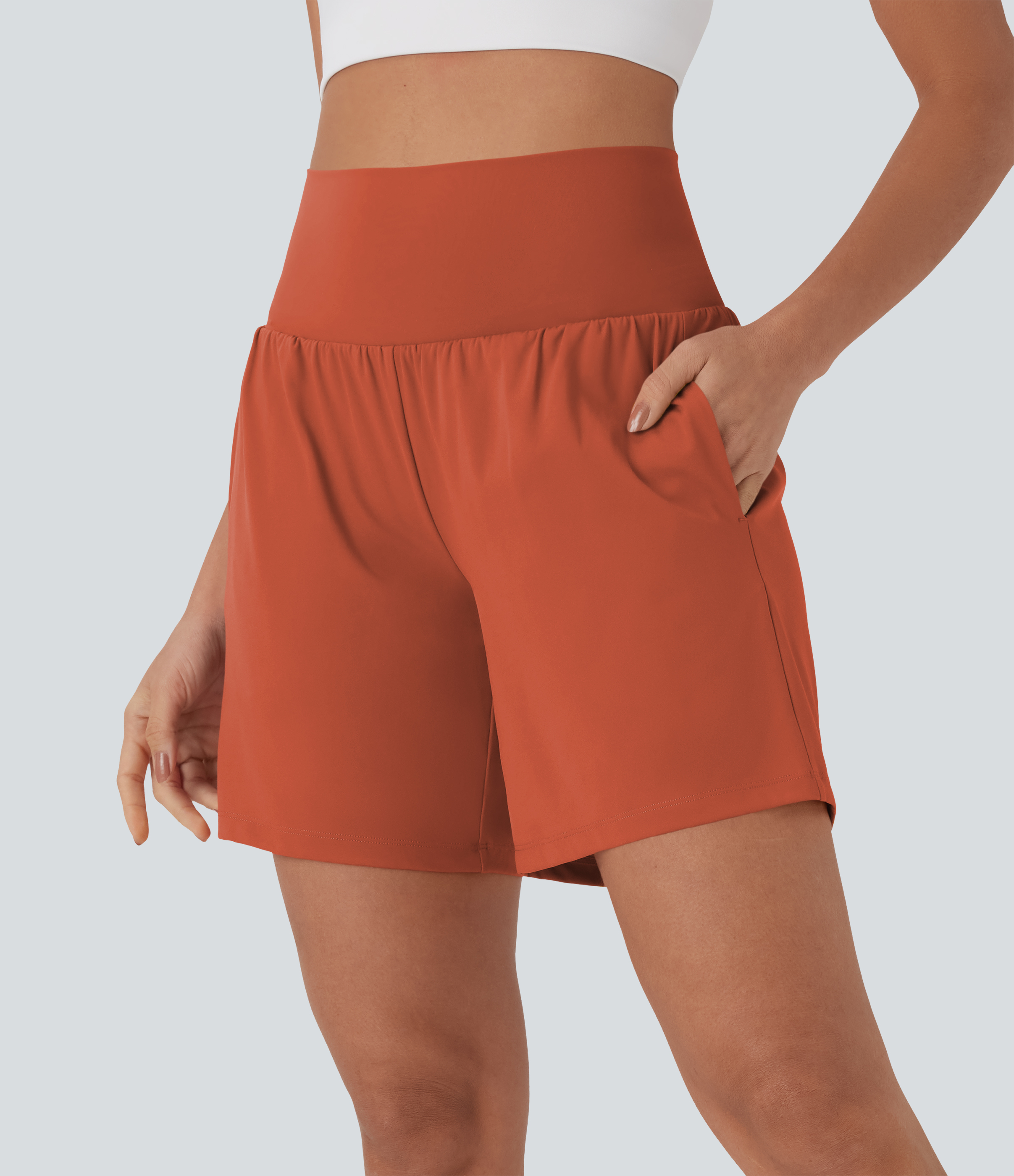 Softlyzero™ Airy Super High Waisted 2-in-1 Cool Touch Yoga Shorts 7" w