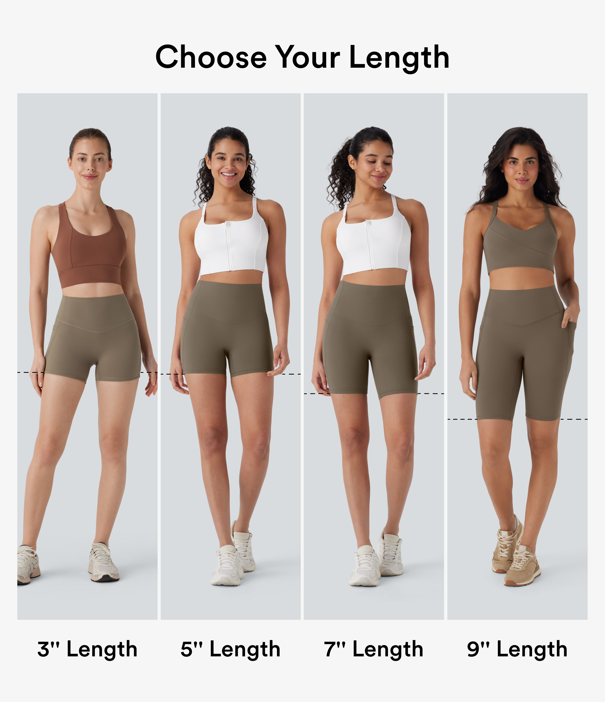 SoCinched High Waisted Tummy Control Side Pocket Shaping Training Biker Shorts 5''