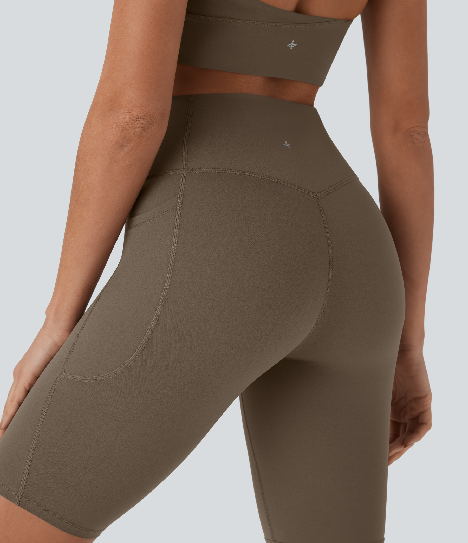 SoCinched High Waisted Tummy Control Pocket Shaping Training Biker Shorts 9''