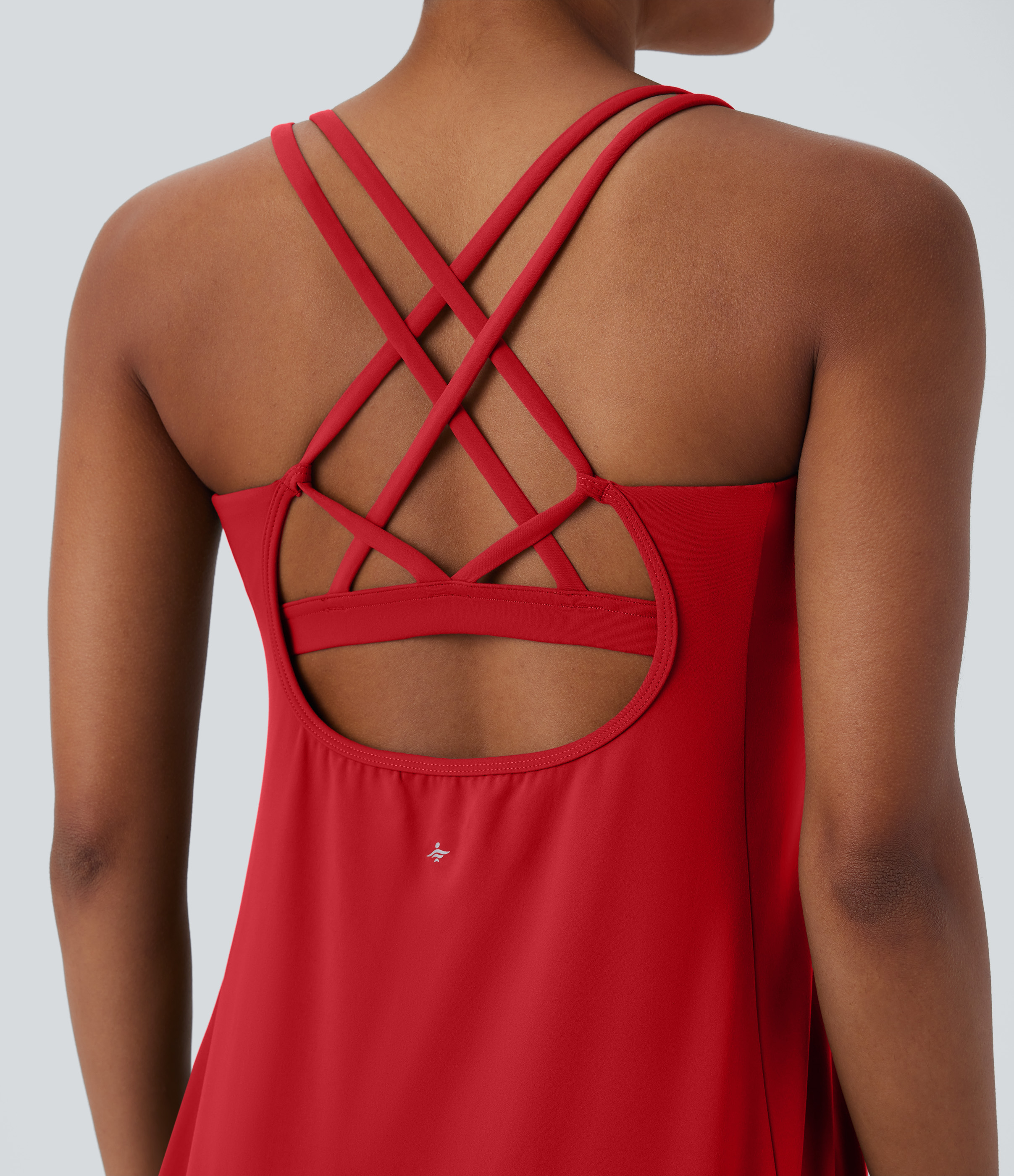 Plush Cut Out Pocket 2-Piece Mini Yoga Active Dress