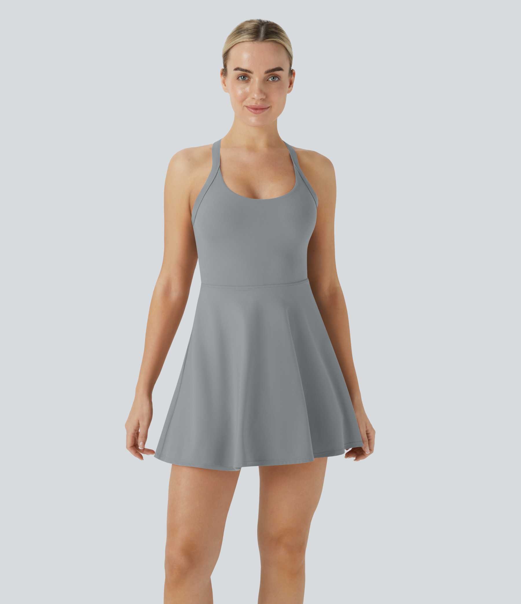 Airy Backless Twisted Cool Touch Dance Active Dress-Easy Peezy Edition