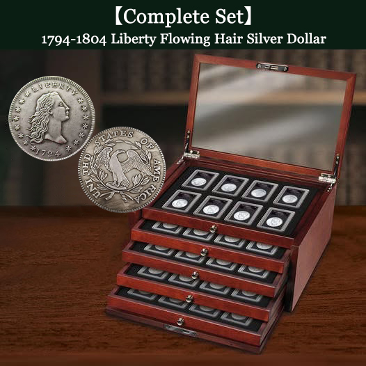 Last 20 sets!!! Hot Sale America's First 1794 Liberty Flowing Hair Dollar Silver