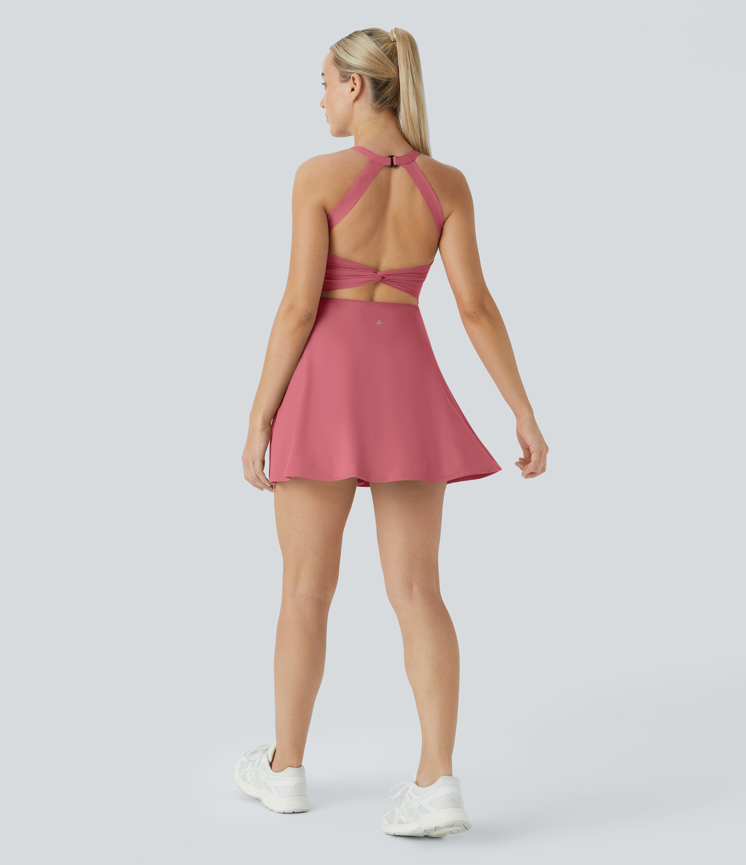 Airy Backless Twisted Cool Touch Dance Active Dress-Easy Peezy Edition