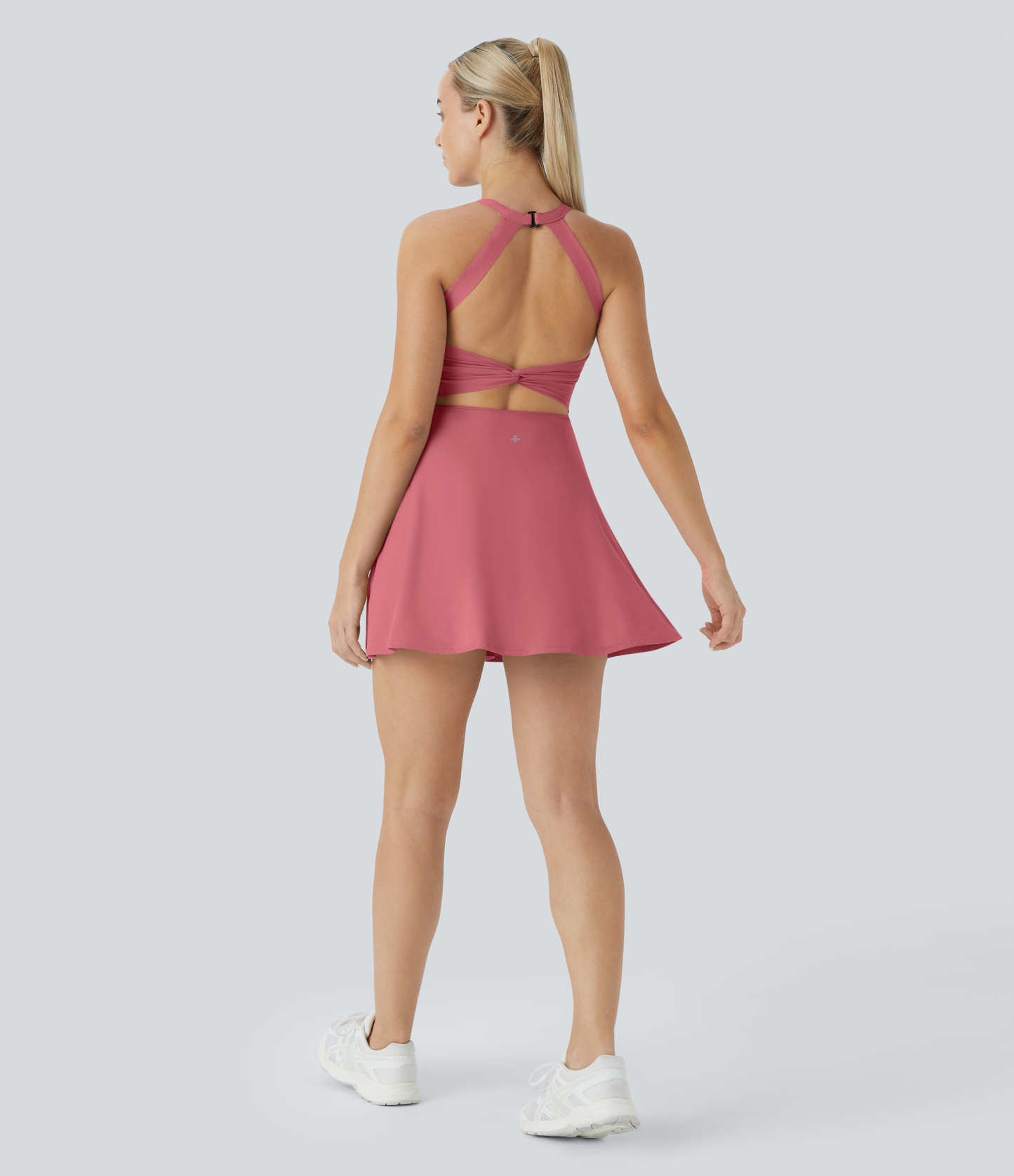 Airy Backless Twisted Cool Touch Dance Active Dress-Easy Peezy Edition