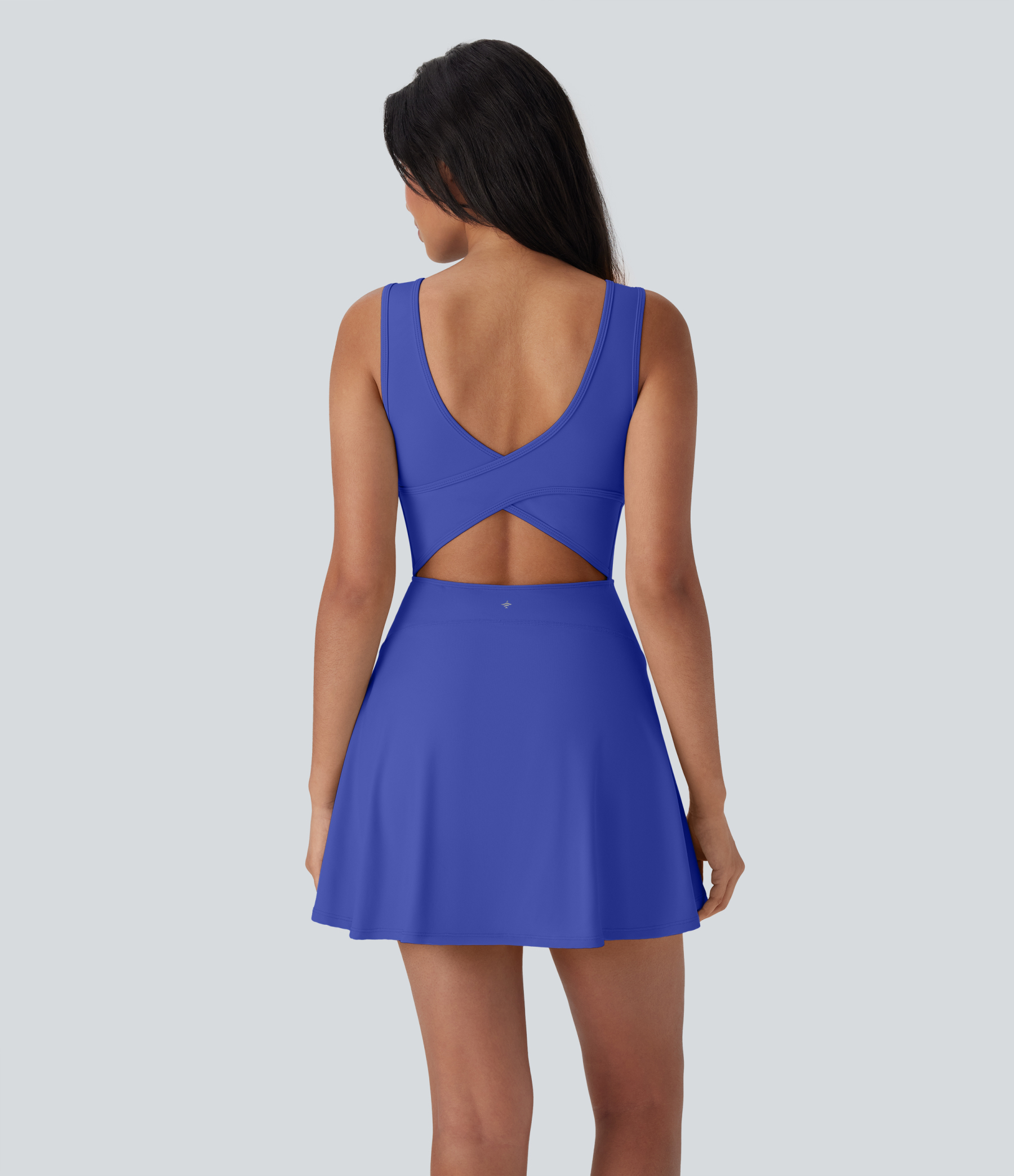 Airy U Neck 2-in-1 Pocket Mini Cool Touch Dance Active Dress-Easy Peezy