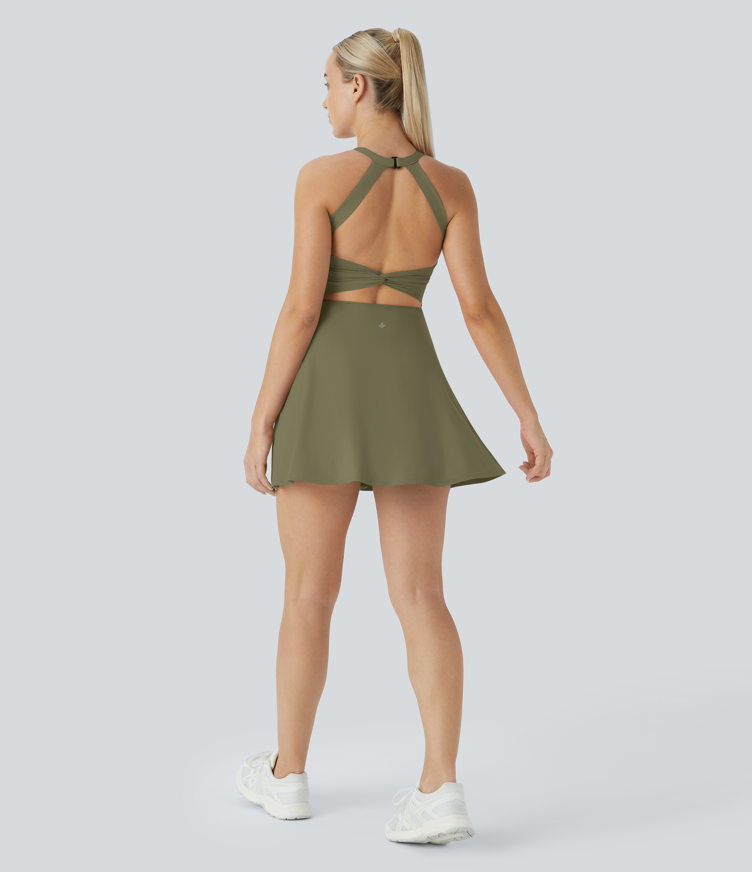 Airy Backless Twisted Cool Touch Dance Active Dress-Easy Peezy Edition
