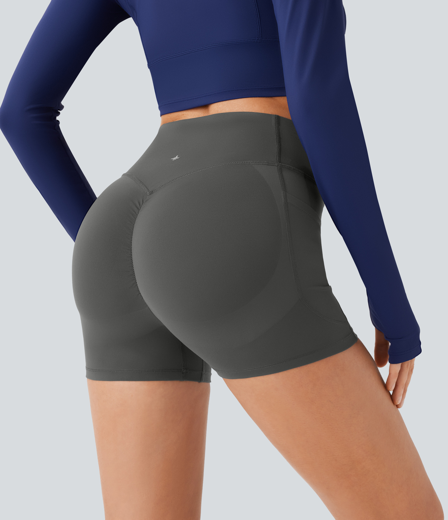 SoCinched High Waisted Scrunch Butt Lifting Tummy Control Pocket Shaping Workout Biker Shorts 3''