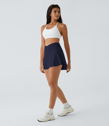 Airy Crossover Pocket 2-in-1 Cool Touch Tennis Skirt-Lucid-Longer Length-UPF50+