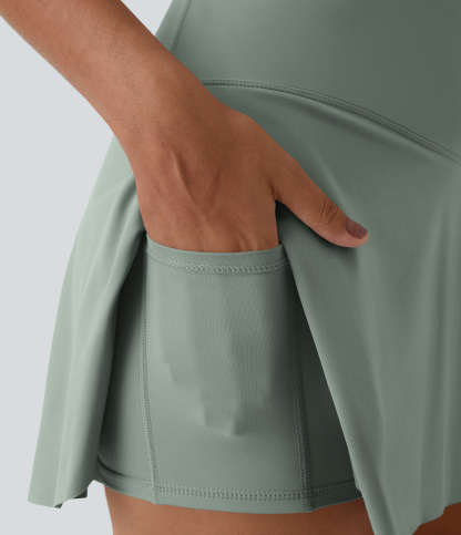 Airy Crossover 2-in-1 Side Pocket Cool Touch Mini Tennis Skirt-Lucid-UPF50+