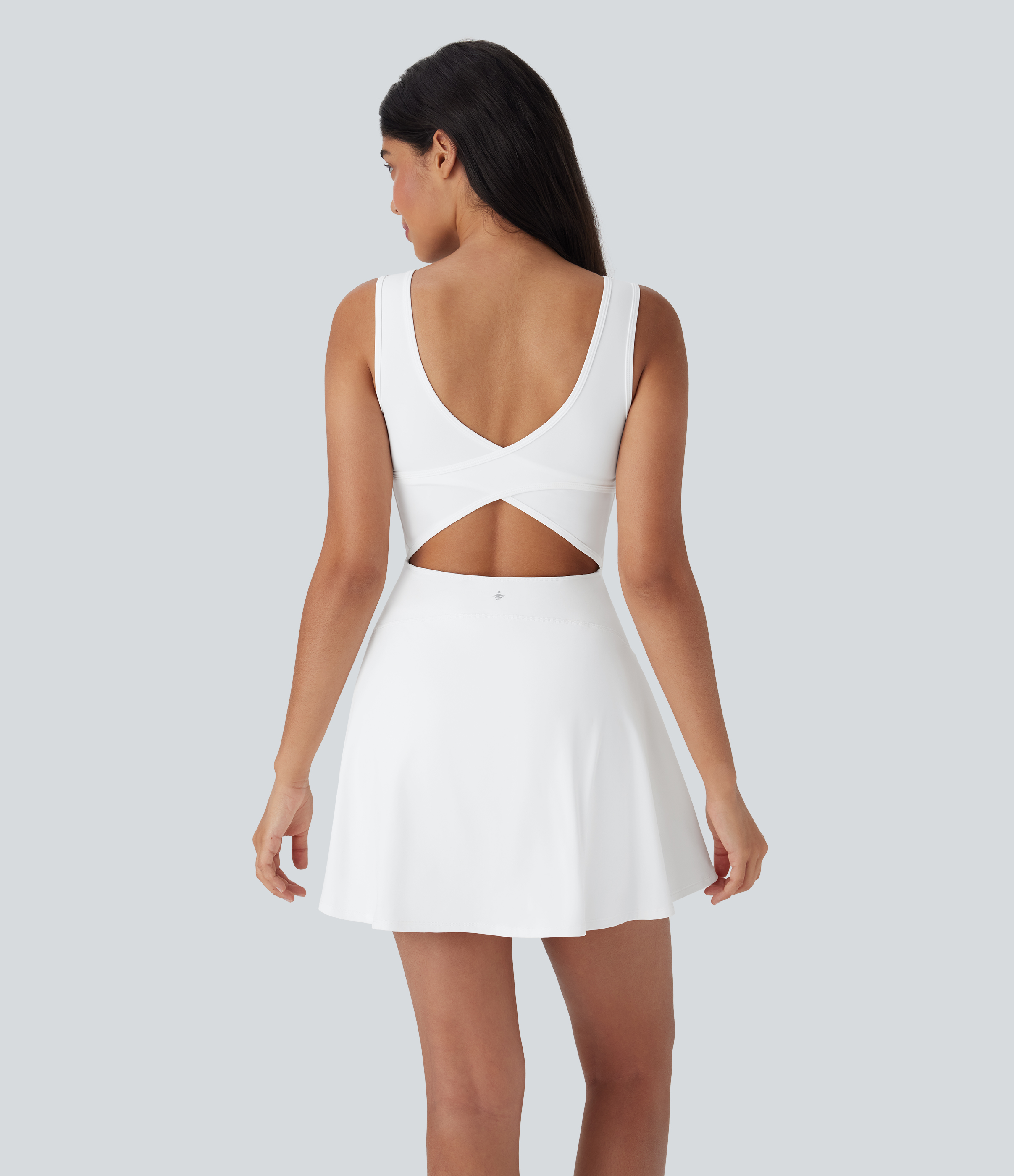 Airy U Neck 2-in-1 Pocket Mini Cool Touch Dance Active Dress-Easy Peezy