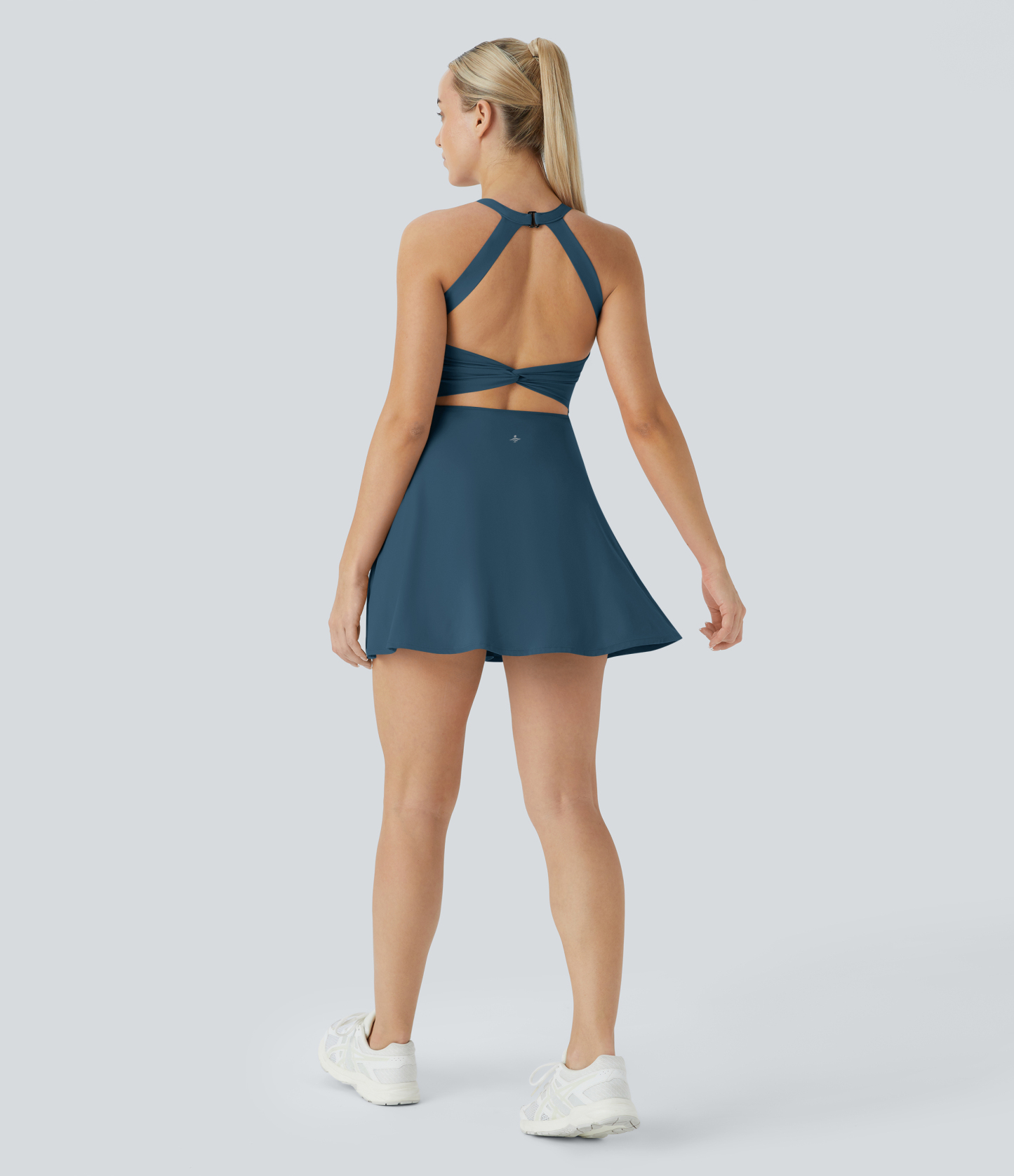 Airy Backless Twisted Cool Touch Dance Active Dress-Easy Peezy Edition