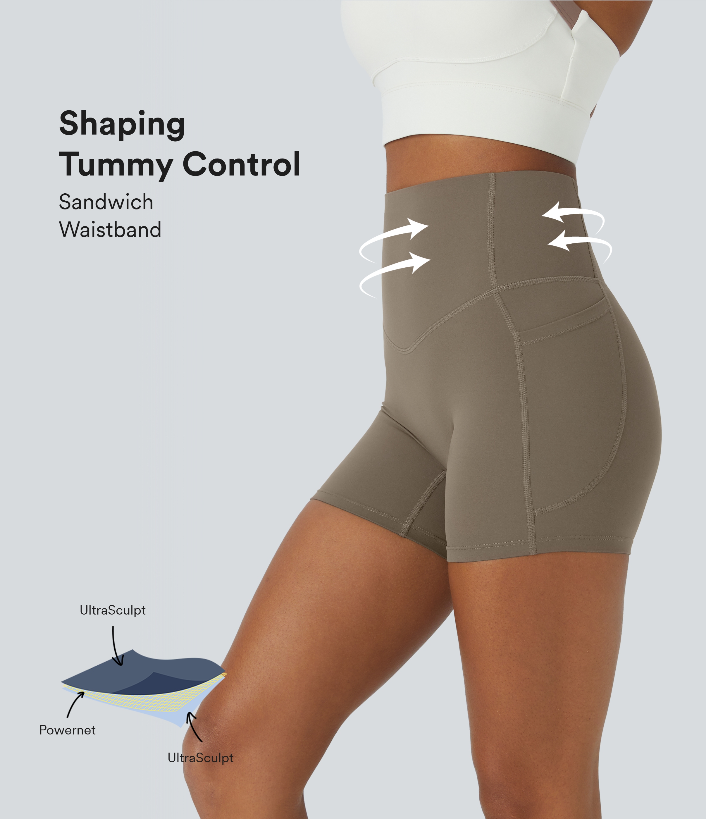 Halara UltraSculpt™ SoCinched High Waisted Tummy Control Side Pocket S