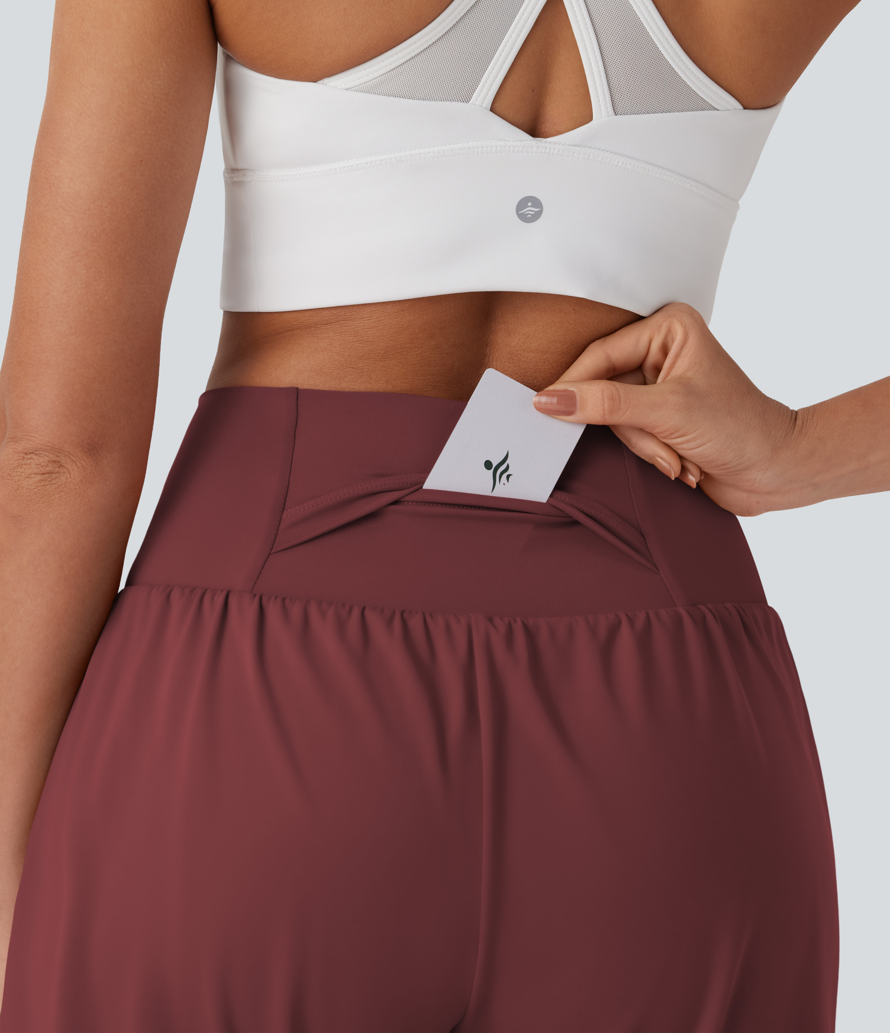 Airy Super High Waisted 2-in-1 Cool Touch Yoga Shorts 7" with Pockets