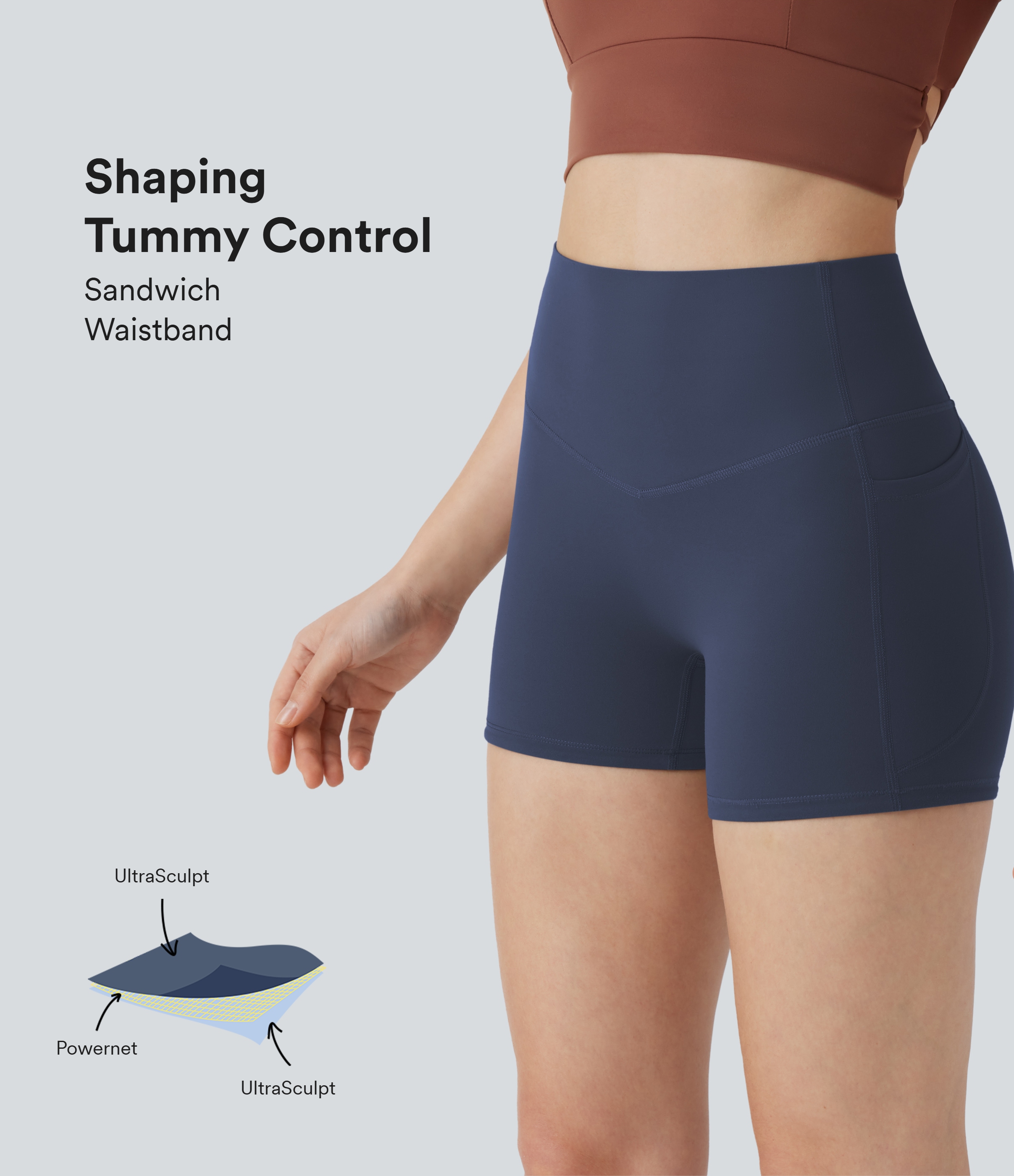 Halara UltraSculpt™ SoCinched High Waisted Tummy Control Pocket Shapin