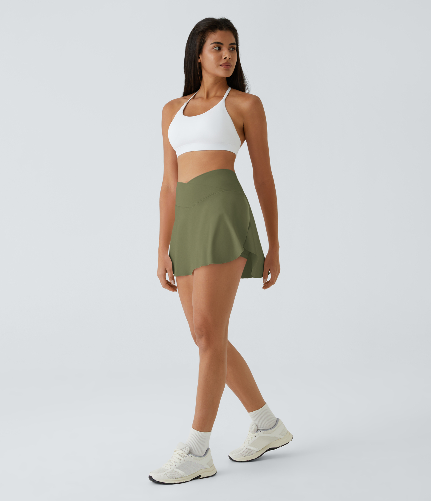 Airy Crossover Pocket 2-in-1 Cool Touch Tennis Skirt-Lucid-Longer Length-UPF50+