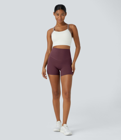 SoCinched High Waisted Tummy Control Side Pocket Shaping Training Biker Shorts 5''