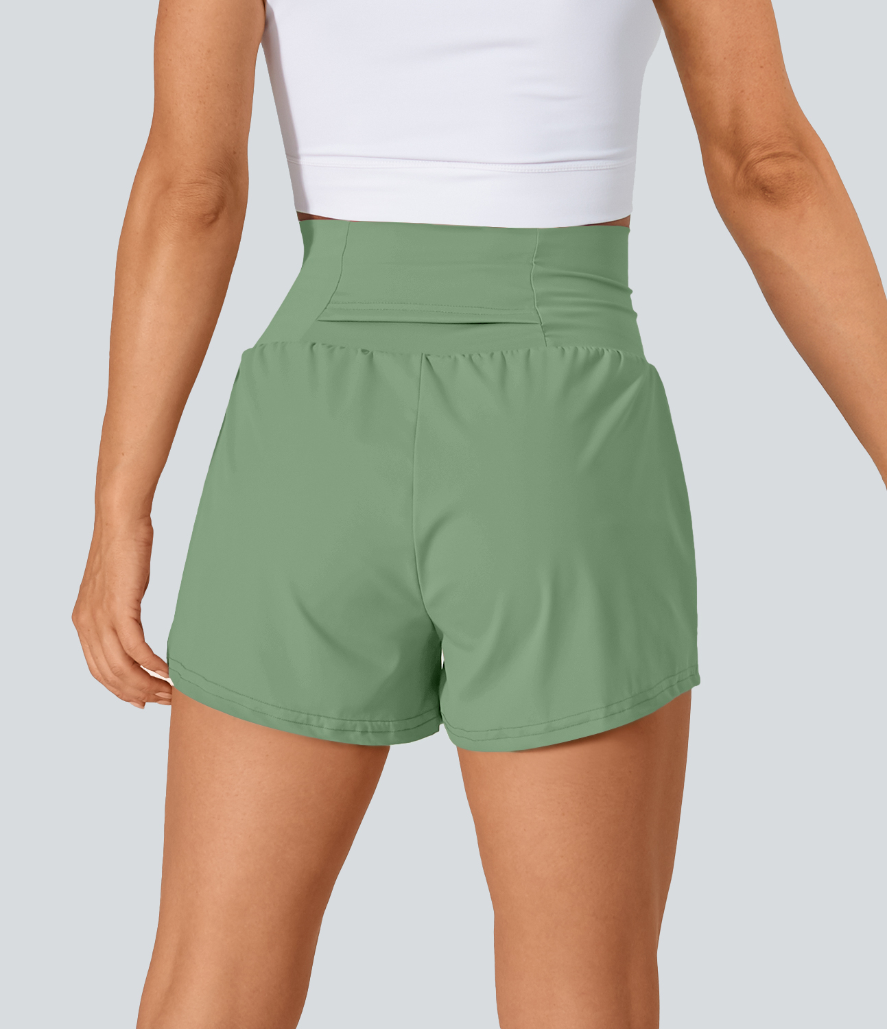 Airy Super High Waisted Cool Touch Yoga Shorts with Pockets
