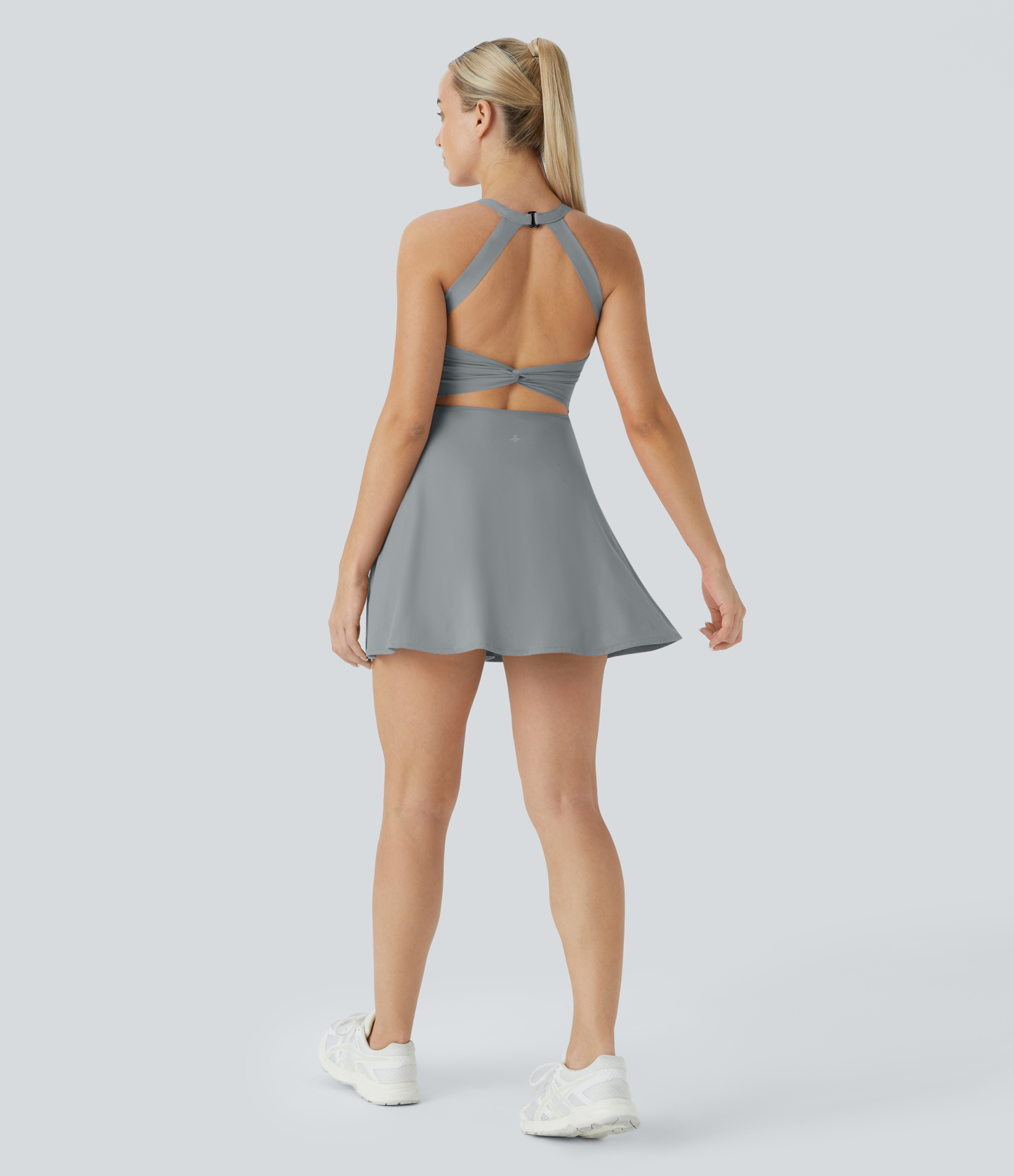 Airy Backless Twisted Cool Touch Dance Active Dress-Easy Peezy Edition