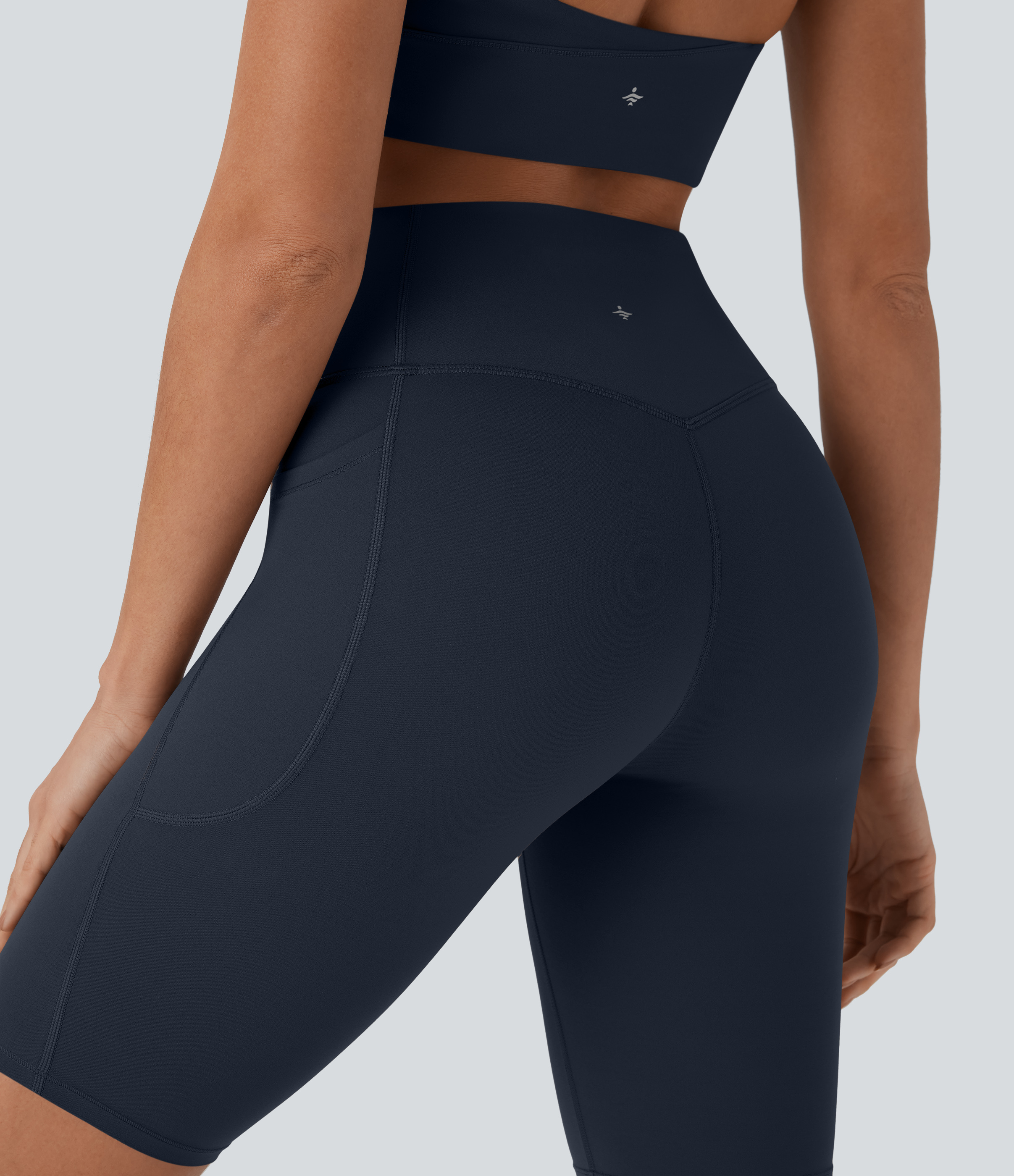 SoCinched High Waisted Tummy Control Pocket Shaping Training Biker Shorts 9''